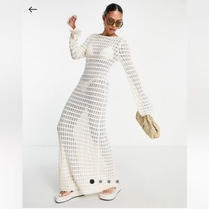 NWT &Other Stories CROCHET MAXI DRESS OPEN BACK